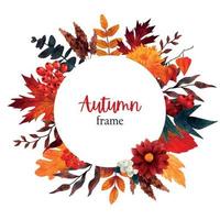 autunno floreale striscione, design modello, mano disegnato vettore acquerello illustrazione