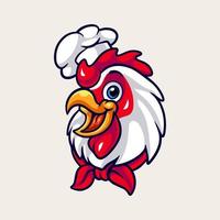 pollo capocuoco portafortuna logo design vettore