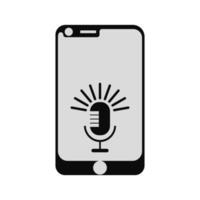 vettore illustrazione di un' microfono icona logo
