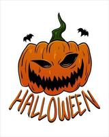 Halloween zucca design illustrazione vettore