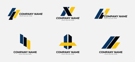semplice logo design per bussines e azienda vettore
