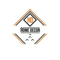 logo design per casa decorazione su bianca sfondo vettore