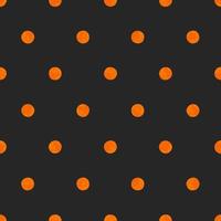 zucca arancia polka punto modello su nero sfondo, senza soluzione di continuità eps vettore, Halloween vacanza design. vettore