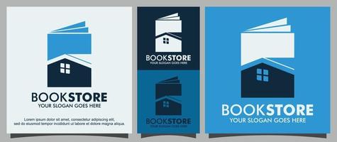 logo posto per leggere libri modello design vettore