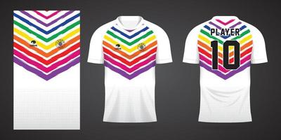 modello di design sportivo in jersey di calcio colorato vettore