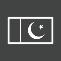 Pakistan linea rovesciato icona vettore