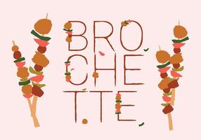 Vettore di cibo colorato Brochette gratis