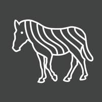 zebra linea rovesciato icona vettore