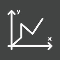 grafico io linea rovesciato icona vettore