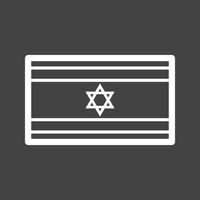 Israele linea rovesciato icona vettore
