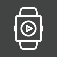 video App linea rovesciato icona vettore