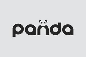 panda orso silhouette logo design vettore modello.