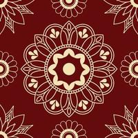 senza soluzione di continuità modello con fiori. creativo ornamentale decorativo mandala design sfondo. vettore illustrazione.