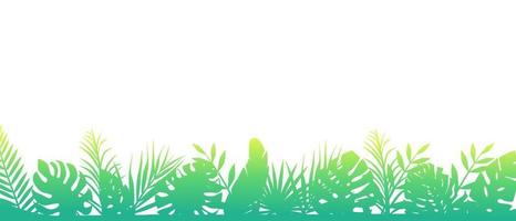verde mattina felce sfondo. orizzontale decorazione foreste pluviali floreale esotico sfondo con elegante con affetto verde le foglie felce selvaggio naturale prato nel raggi di crescente vettore sole.