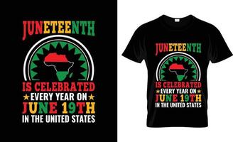 juneteenth maglietta disegno, juneteenth maglietta slogan e abbigliamento disegno, juneteenth tipografia, juneteenth vettore, juneteenth illustrazione vettore