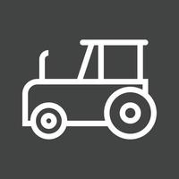 icona della linea del trattore invertita vettore