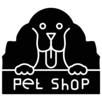 animale domestico negozio icona, animale domestico negozio tema vettore