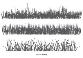 sagome di erba vettoriale