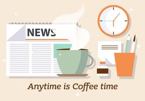 Illustrazione di vettore di notizie caffè gratis