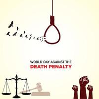mondo giorno contro il Morte pena concetto. ottobre 10. modello per sfondo, striscione, carta, manifesto. vettore illustrazione.