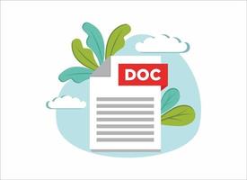 Scarica doc icona file documento concetto vettore