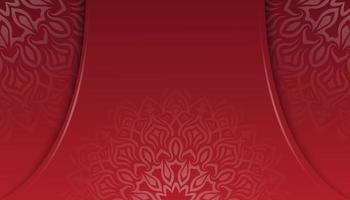 rosso sfondo, con mandala ornamento vettore
