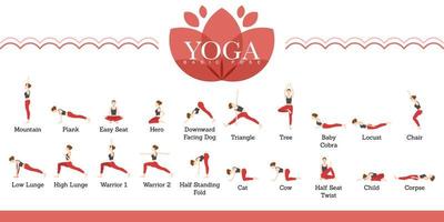 yoga vettore impostato collezione grafico design