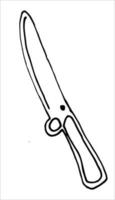 vettore illustrazione nel scarabocchio. coltello per escursionismo, picnic e campi, turismo
