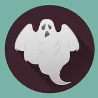 bianca fantasma per Halloween. pauroso fantasma icona. vettore illustrazione eps 10