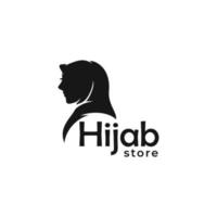 hijab memorizzare logo design vettore