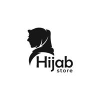 hijab memorizzare logo design vettore