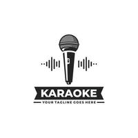 karaoke logo design vettore