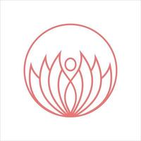 loto fiore logo. vettore design modello di loto icone schema stile per eco, bellezza, terme, yoga