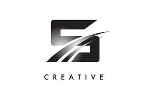 lettera S logo design vettore con curvo swoosh Linee e creativo Guarda