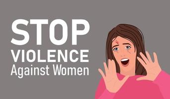 fermare la violenza contro le donne vettore
