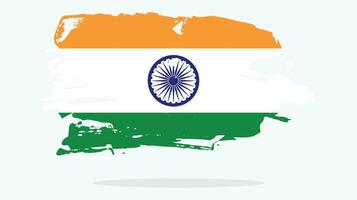 nuovo grunge struttura India bandiera design vettore
