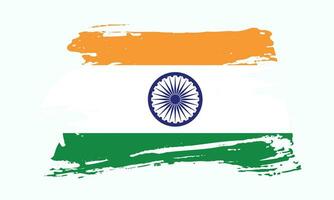 grunge struttura nuovo India bandiera design vettore