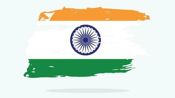 India colorato afflitto grunge struttura bandiera design vettore