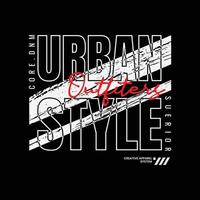 design urbano di t-shirt e abbigliamento vettore