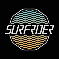 tipografia di illustrazione di surf. perfetto per il design della maglietta vettore