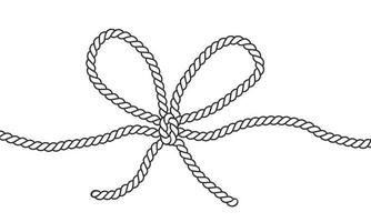 corda cravatta linea arte. arco, decorativo elemento. vettore illustrazione