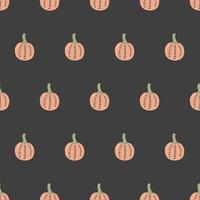 Halloween modello. disegnato zucche su un' nero sfondo. modello per tessili, salefetto, sfondi, tessuti. vettore