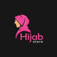hijab memorizzare logo design vettore