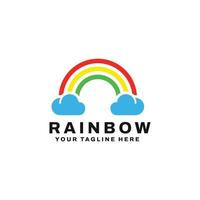 arcobaleno logo design vettore