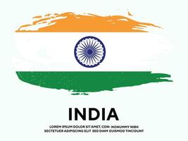 migliore grunge struttura India sbiadito bandiera design vettore