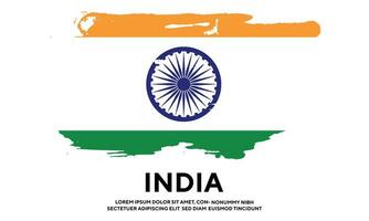 professionale colorato indiano grunge struttura bandiera design vettore