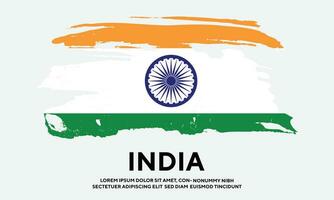migliore sbiadito grunge struttura India bandiera design vettore
