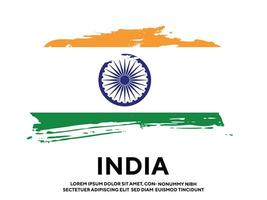 nuovo grunge struttura indiano bandiera design vettore