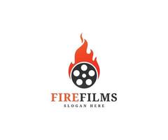 fuoco film logo vettore