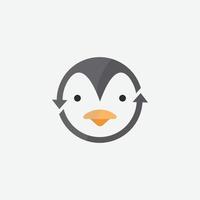 pinguino logo modello vettore Immagine